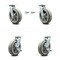 Service Caster 8 Inch Thermoplastic Rubber Caster Set with Roller Bearing 2 Swivel Lock 2 Brake SCC-30CS820-TPRRF-BSL-2-TLB-2 - alternate 1